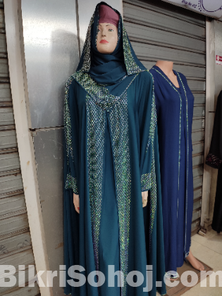 পকেট স্লিপ আবায়া টু পার্টি হিজাব সহকারে